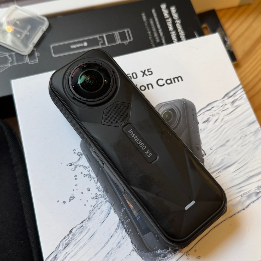 Insta360 X5 Camera, comes with all accessories